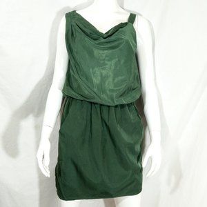 Very J Asymmetrical Emerald Green Dress EUC